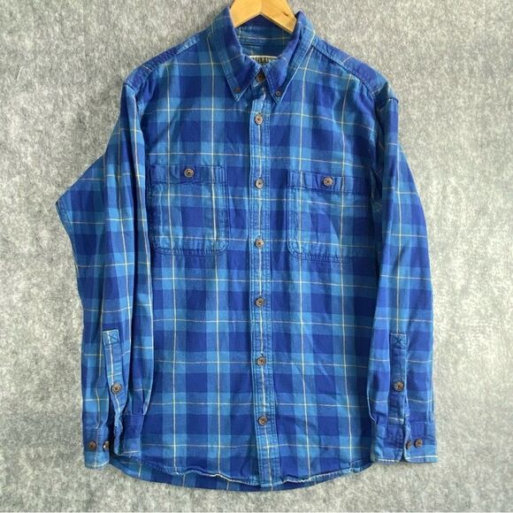 Duluth Trading Co. Mens Multicolor Plaid Flannel Long Sleeve Button Down Shirt L - Picture 1 of 11